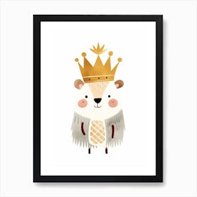 Little Hedgehog 4 Wearing A Crown Art Print