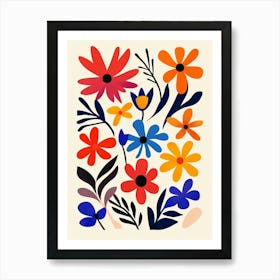 Abstract Floral Painting 3 Art Print