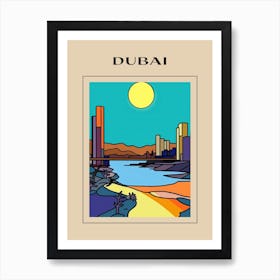 Minimal Design Style Of Dubai, United Arab Emirates 2 Poster Art Print