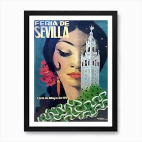 Secille, Spain, Mysterious Woman Art Print