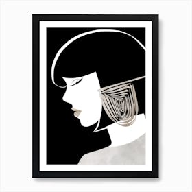 Woman'S Short Hair Art Print