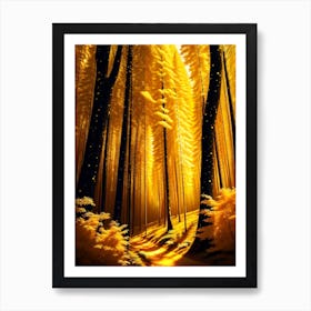 Forest Of Fireflies Art Print