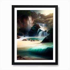 Waterfall Beach, Australia Realistic Photograph (3) Art Print