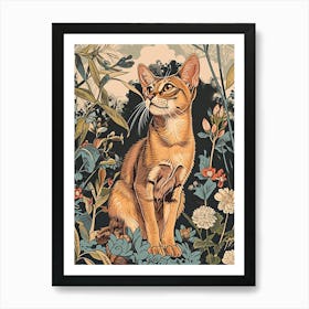 Abyssinian Cat Japanese Illustration 4 Art Print