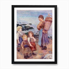 Mussel Fishers At Berneval (1879), Pierre Auguste Renoir Art Print