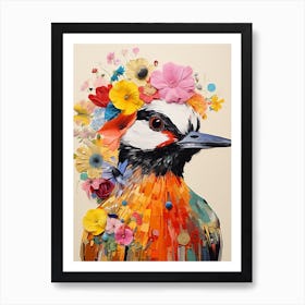 Bird With A Flower Crown Dunlin 3 Art Print