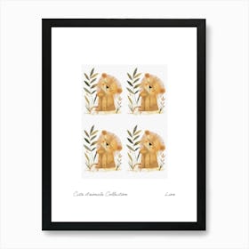 Cute Animals Collection Lion 3 Art Print
