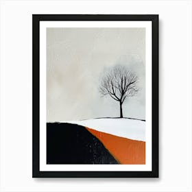 Lone Tree, Minimalism 6 Art Print