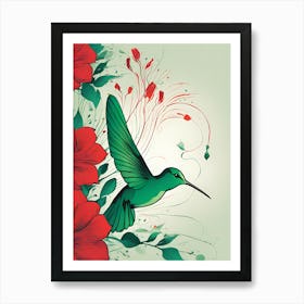 Hummingbird VECTOR ART Art Print
