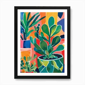 Bright Cactus and succulent Garden Poster