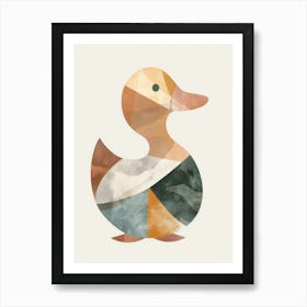 Charming Nursery Kids Animals Duck 4 Art Print