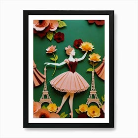 Ballerina In Paris Art Print