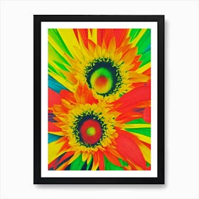 Abstract Sunflowers Art Print