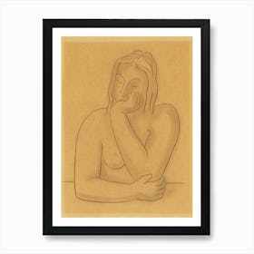 Seated, Mikuláš Galanda Art Print