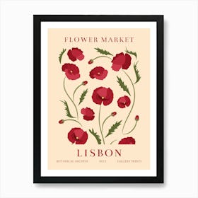 Flower Market Lisbon Art Print