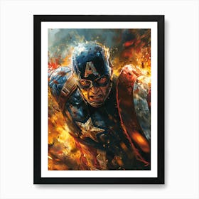 Captain America 45 Art Print