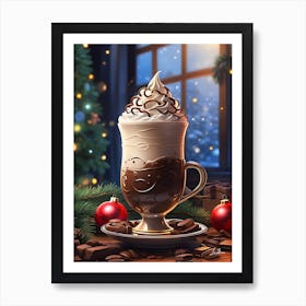 Delicious Christmas Latte Art Print