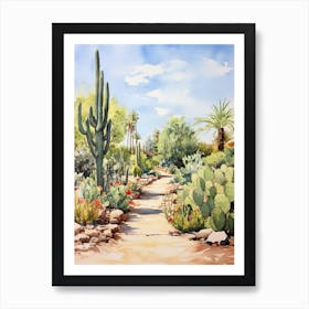 Desert Botanical Garden Usa Watercolour 3 Art Print