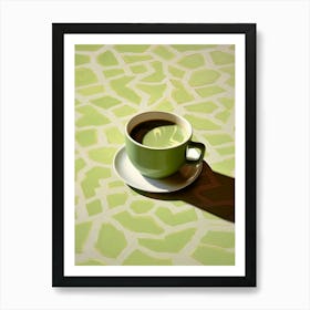 Green Tea Latte Art Print