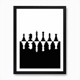 Chess King and Queen 1 Art Print