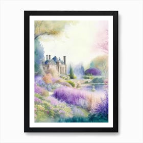 Alnwick Garden, United Kingdom Pastel Watercolour Art Print