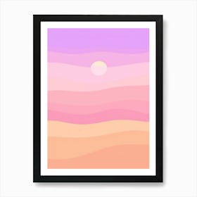 Sunset In The Desert 6 Art Print