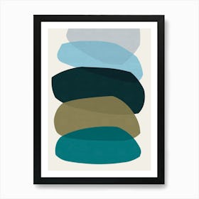 Colorful abstract shapes 35 Art Print