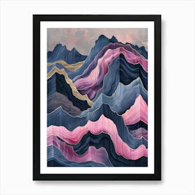 Abstract Mountains Art Print