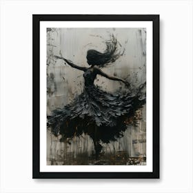 Dancer In Black Art Print