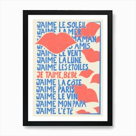 French Quote Print Art Print