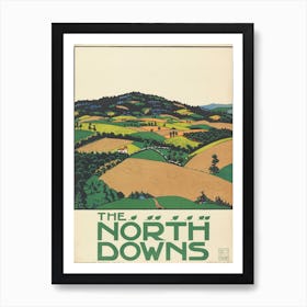 The North Downs, London Underground Art Print