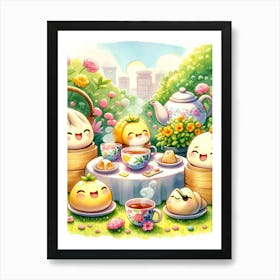 Chinese Tea Party Art Print