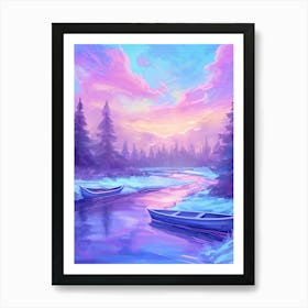 Snowy Landscape Art Print