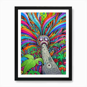 Psychedelic Tree Art Print