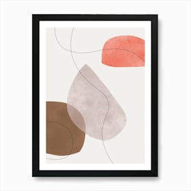 Boho lines and shapes 7 Art Print