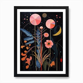 Cosmos 3 Hilma Af Klint Inspired Flower Illustration Art Print