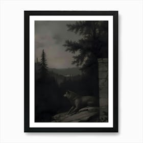 Wolf In The Woods Art Print