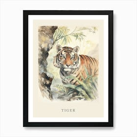 Beatrix Potter Inspired  Animal Watercolour Tiger 1 Art Print