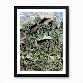 Barbican Conservatory Concrete Jungle Art Print