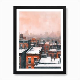 New York Rooftops Morning Skyline 2 Art Print
