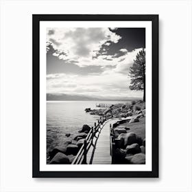 Lake Tahoe Black And White Analogue Photograph 1 Art Print