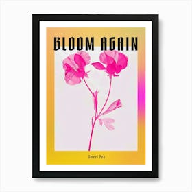 Hot Pink Sweet Pea 1 Poster Art Print