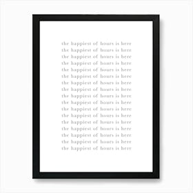 The Happiest Hour 1 Art Print