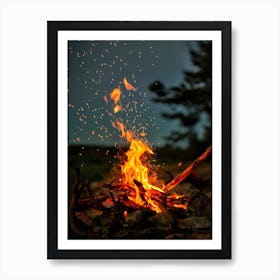 Fire Forest Art Print