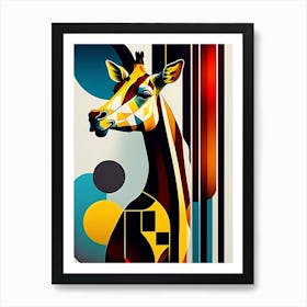 Abstract Giraffe Art Print