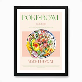 Poke Bowl Mid Century Art Print