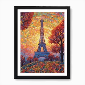 Eiffel Tower Paris France Paul Signac Style 6 Art Print