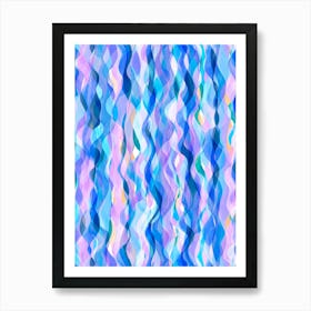 Water Waves - Blue Art Print