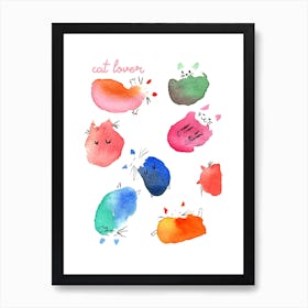 Rainbow Cats Art Print