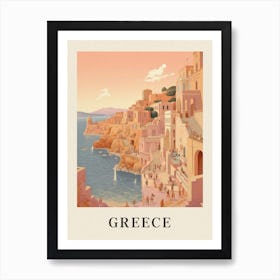 Vintage Travel Poster Greece 2 Art Print